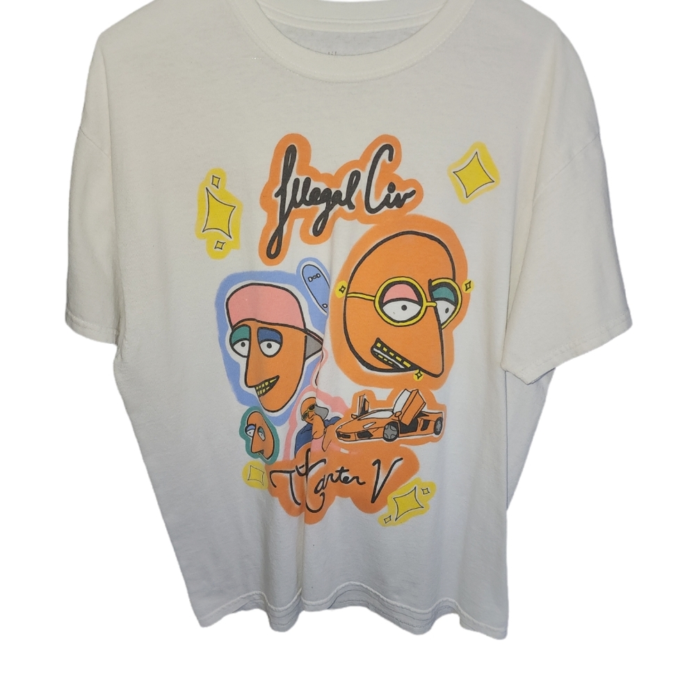 LIL WAYNE X ILLEGAL CIV THA CARTER V 5 T SHIRT WHITE Size Large